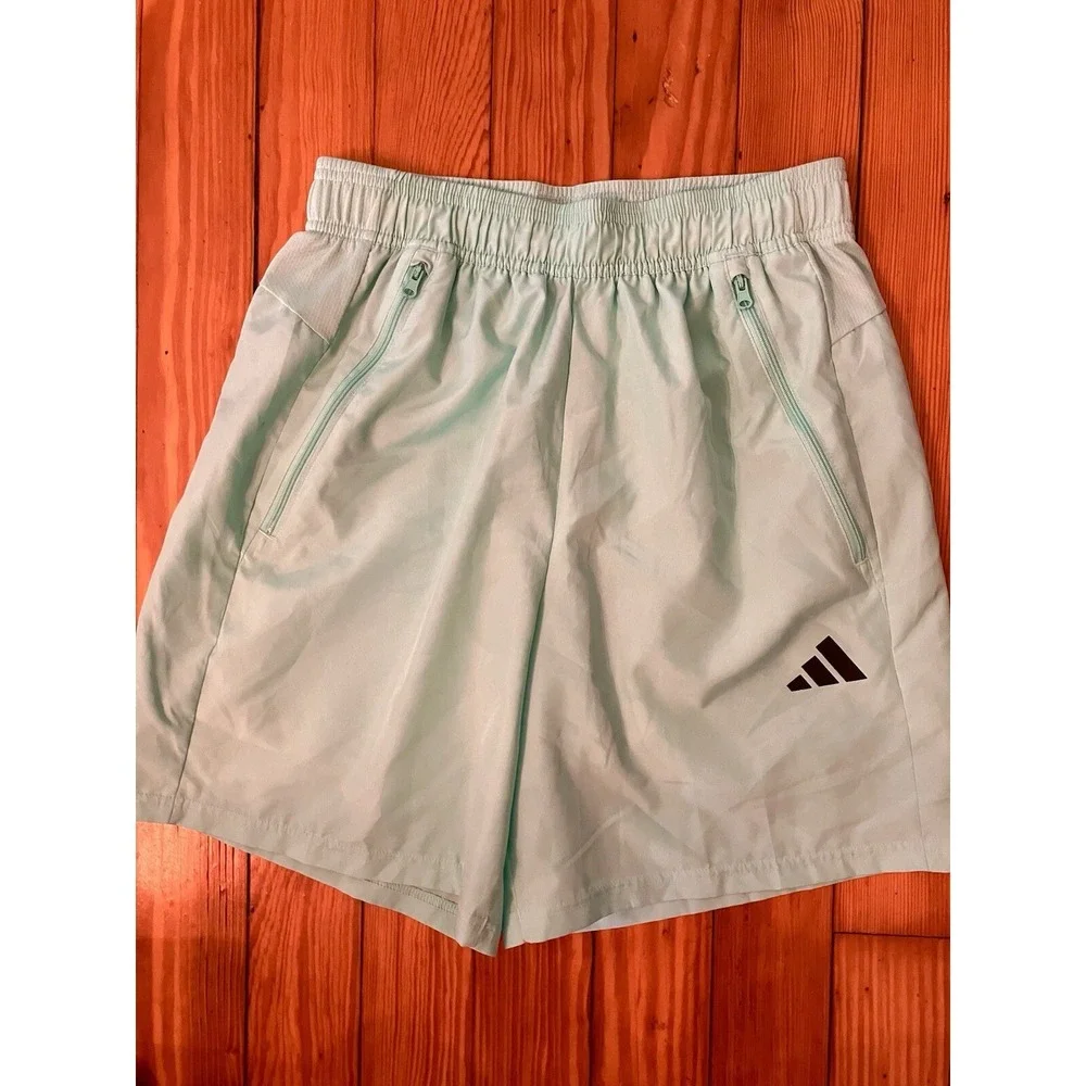 Adidas Aeroready Training Shorts Size Small S‎ Logo Mint Green activewear